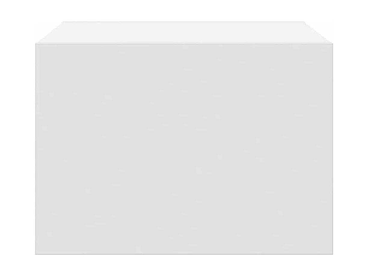 Tables de chevet murales avec lumières LED 2 pcs blanc