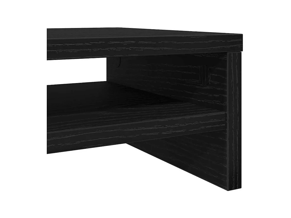 Support d'écran en chêne noir 100 x 24 x 13 cm Bois d'ingénierie