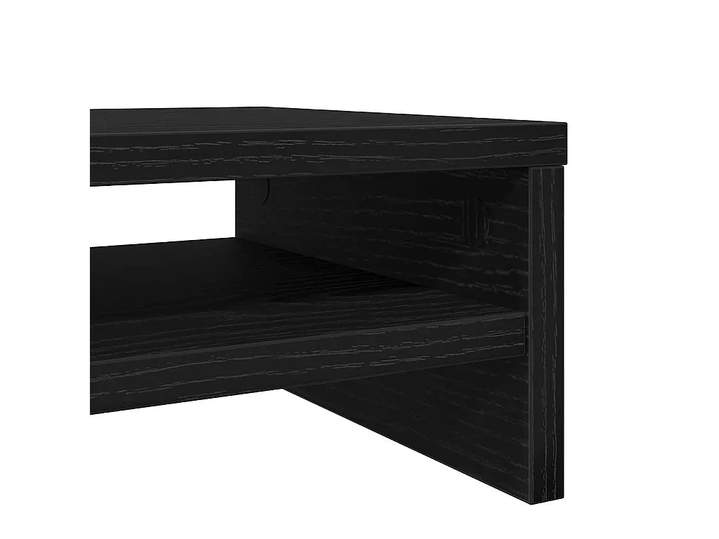 Support d'écran en chêne noir 100 x 24 x 13 cm Bois d'ingénierie