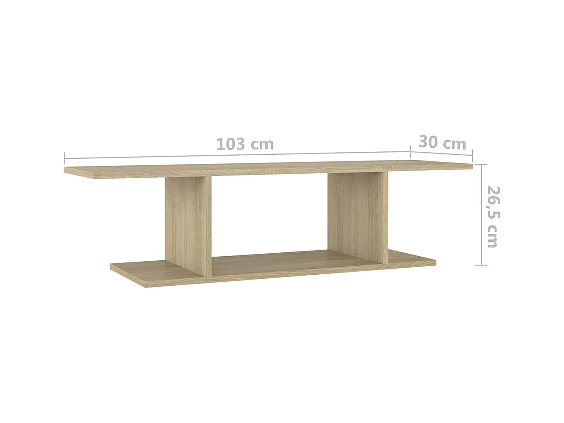 Tv-wandmeubel 103x30x26,5 cm sonoma eikenkleurig