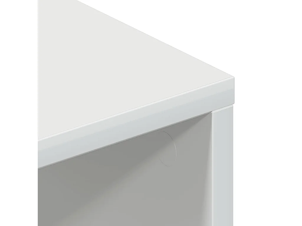 Meuble TV Blanc brillant 100 x 40 x 40 cm Aggloméré