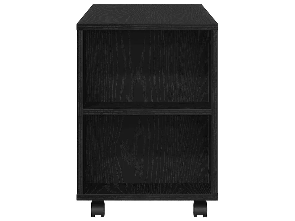 TV-Schrank mit Rollen Schwarz Eichen-Optik 102x34,5x43cm