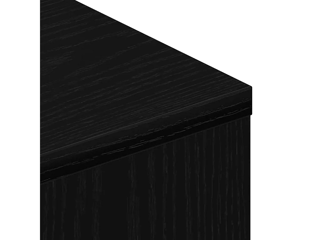 TV-Schrank mit Rollen Schwarz Eichen-Optik 102x34,5x43cm