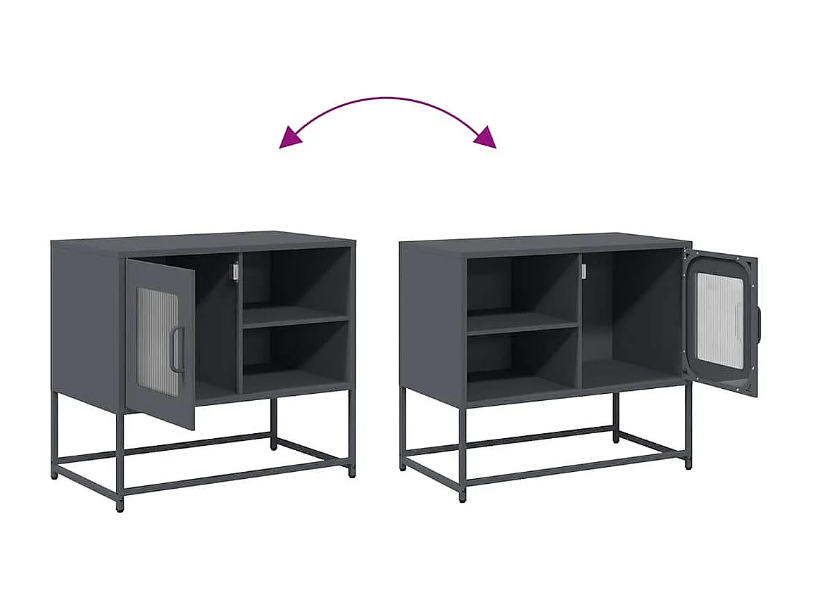 TV-Schrank Anthrazit 68x39x60,5 cm Stahl