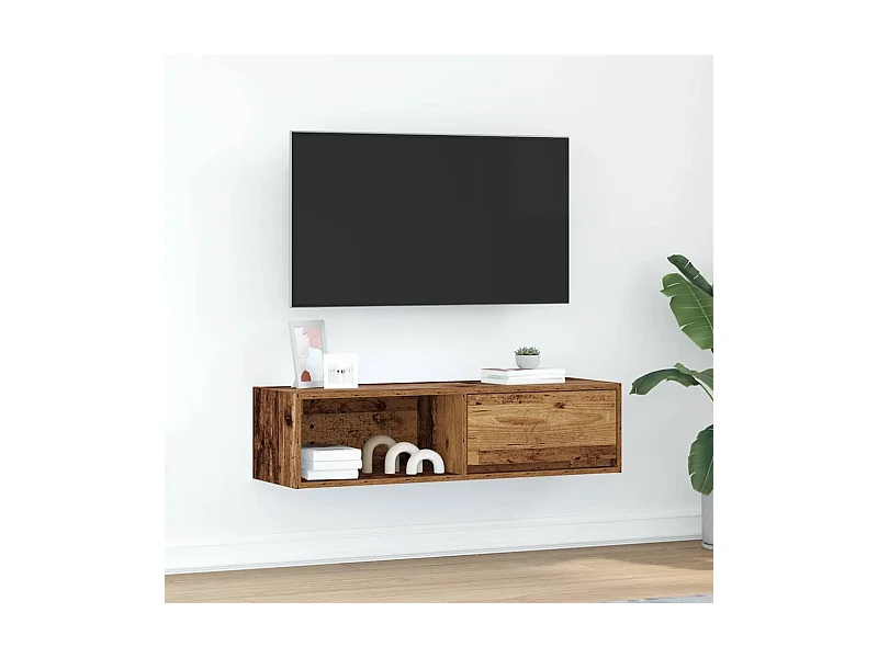 Tv-meubel 100x31x25,5 cm bewerkt hout oud hout