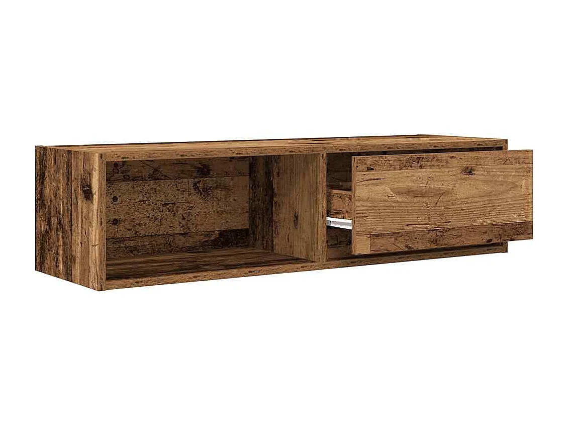Meuble TV vieux bois 100x31x25,5 cm bois d'ingénierie