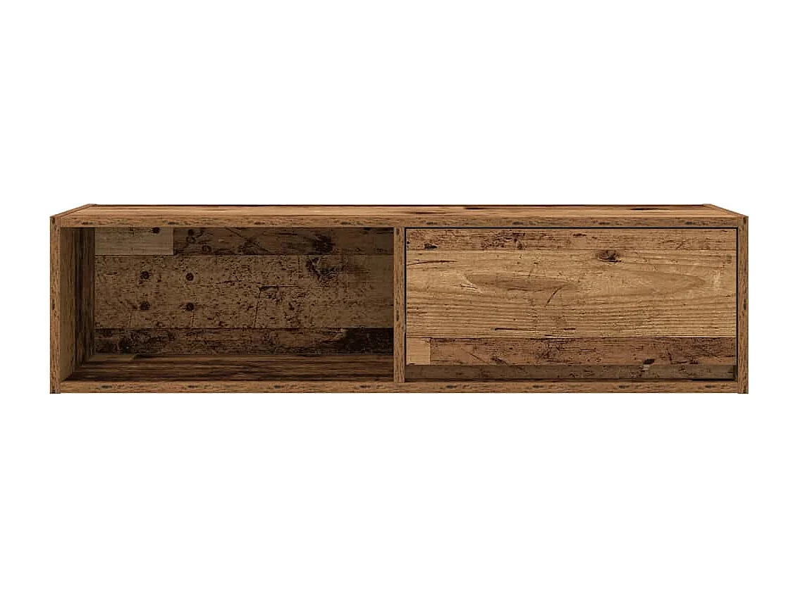 Meuble TV vieux bois 100x31x25,5 cm bois d'ingénierie