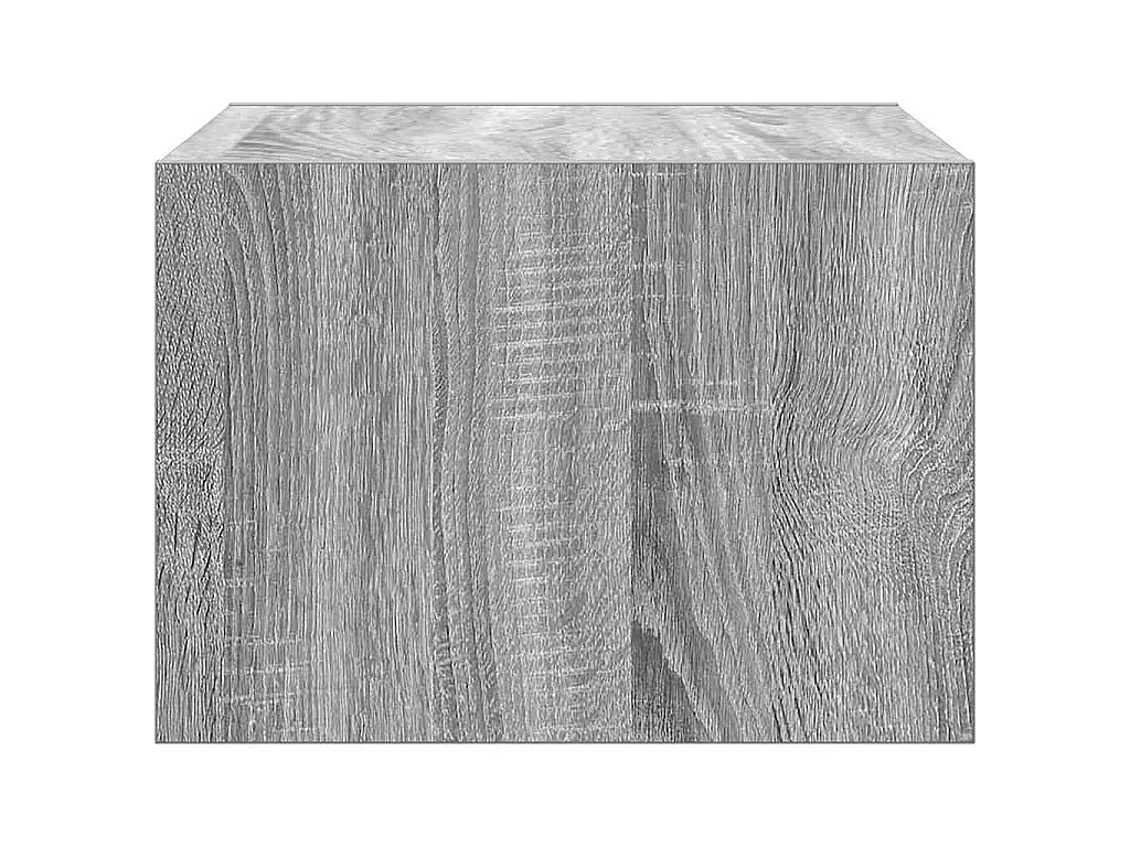 Tables de chevet murales avec lumières LED 2 pcs sonoma gris
