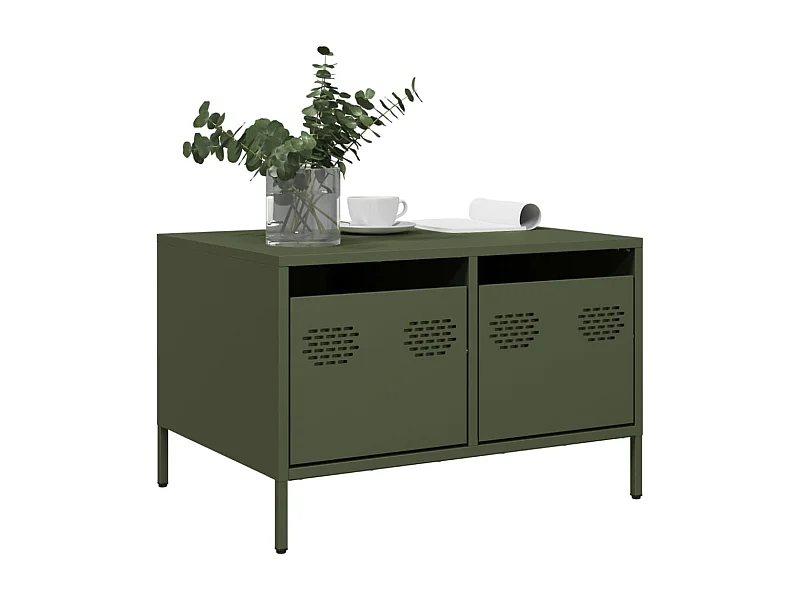 TV-Schrank Olivgrün 68x50x43,5 cm Kaltgewalzter Stahl