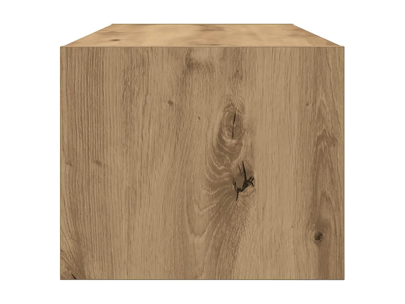 Meuble TV chêne artisanal 80x31x25,5 cm bois d'ingénierie