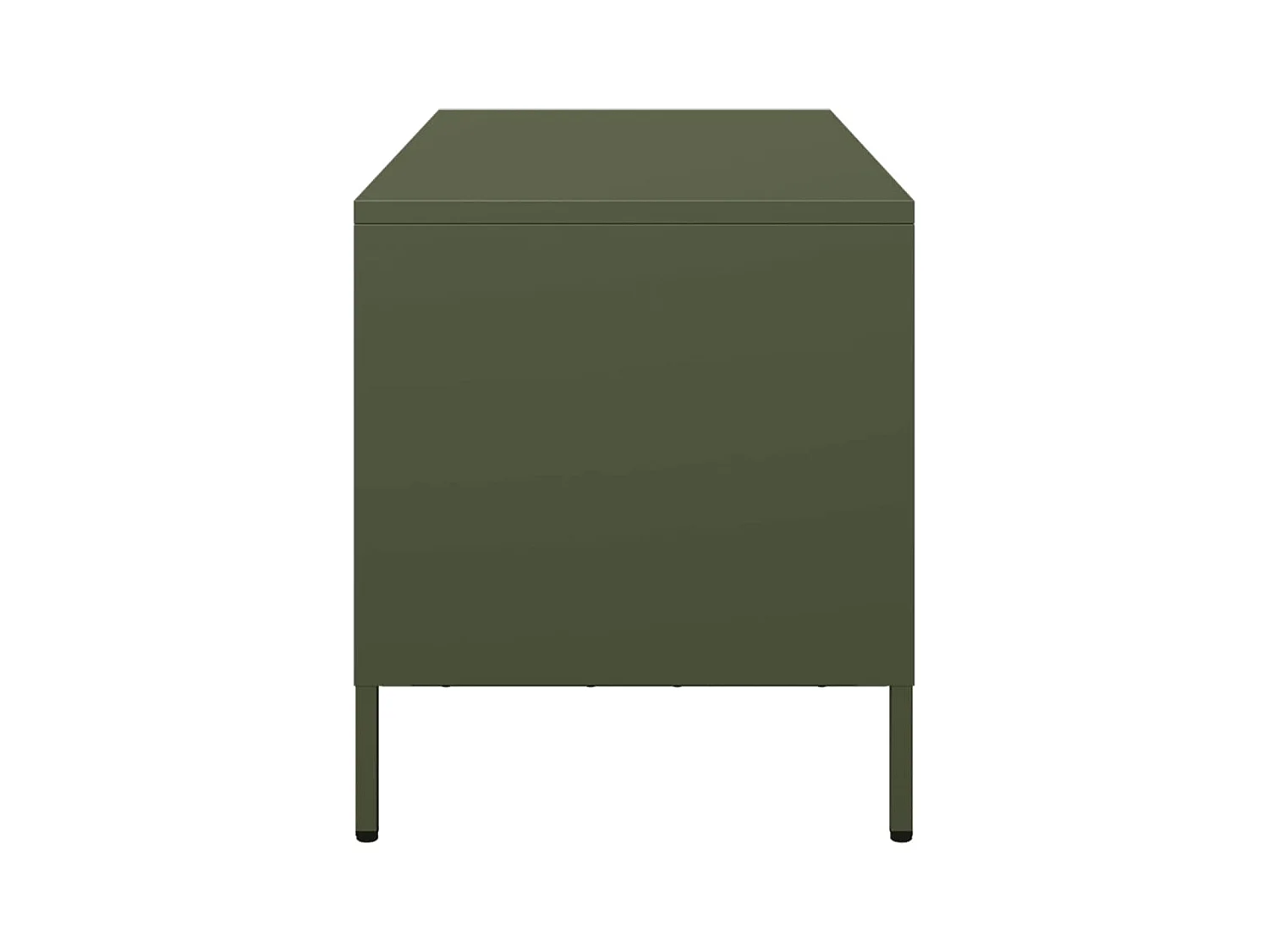 Meuble TV vert olive 68x39x43,5 cm acier laminé à froid