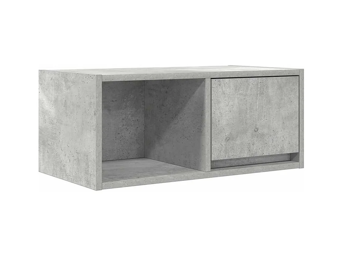 Meuble TV gris béton 60x31x25,5 cm bois d'ingénierie