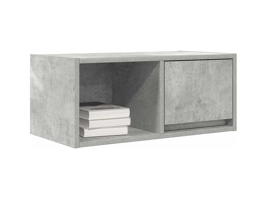 Meuble TV gris béton 60x31x25,5 cm bois d'ingénierie