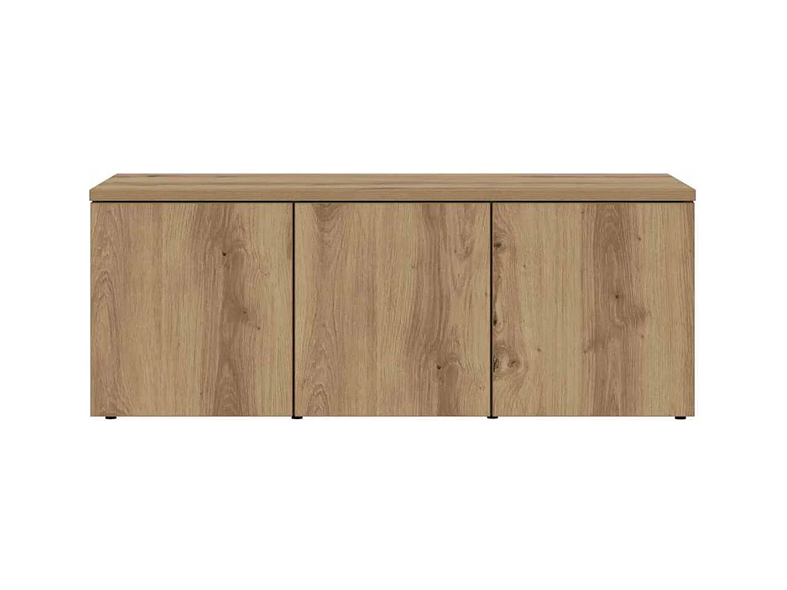 Meuble TV chêne artisanal 80x34x30 cm bois d'ingénierie