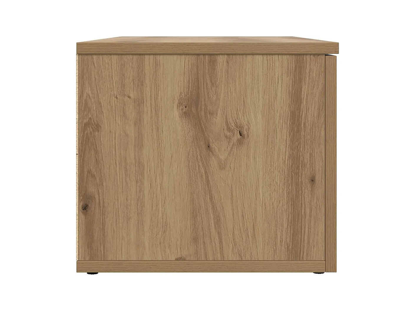 Meuble TV chêne artisanal 80x34x30 cm bois d'ingénierie