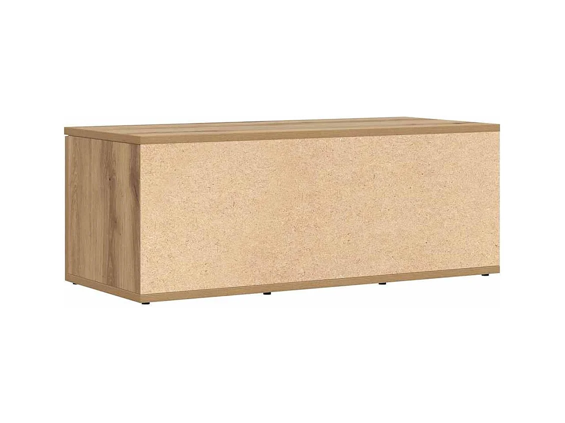 Meuble TV chêne artisanal 80x34x30 cm bois d'ingénierie