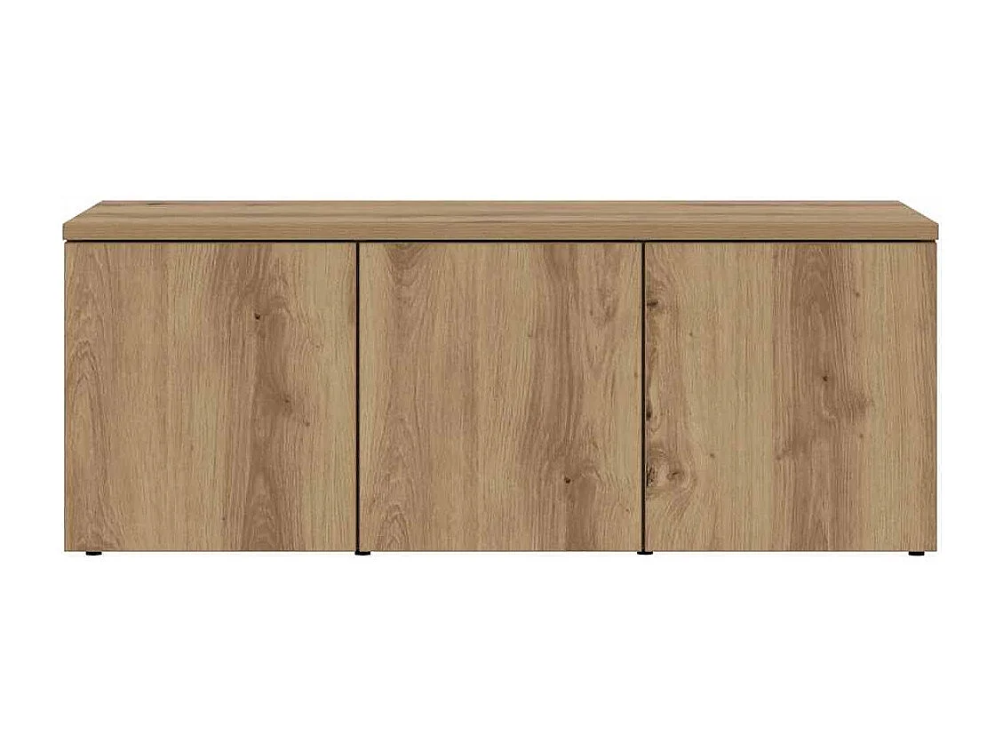 Meuble TV chêne artisanal 80x34x30 cm bois d'ingénierie