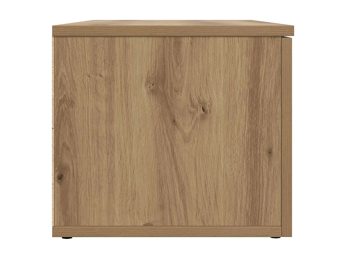 Meuble TV chêne artisanal 80x34x30 cm bois d'ingénierie