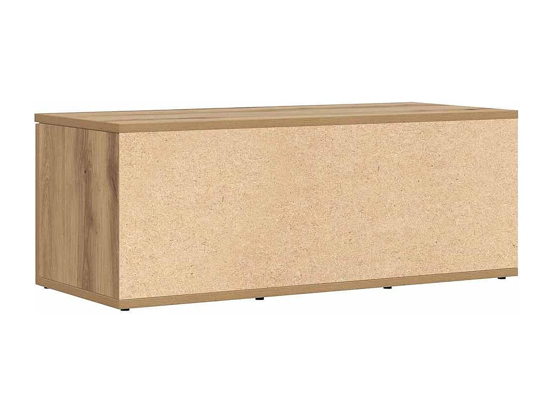 Meuble TV chêne artisanal 80x34x30 cm bois d'ingénierie