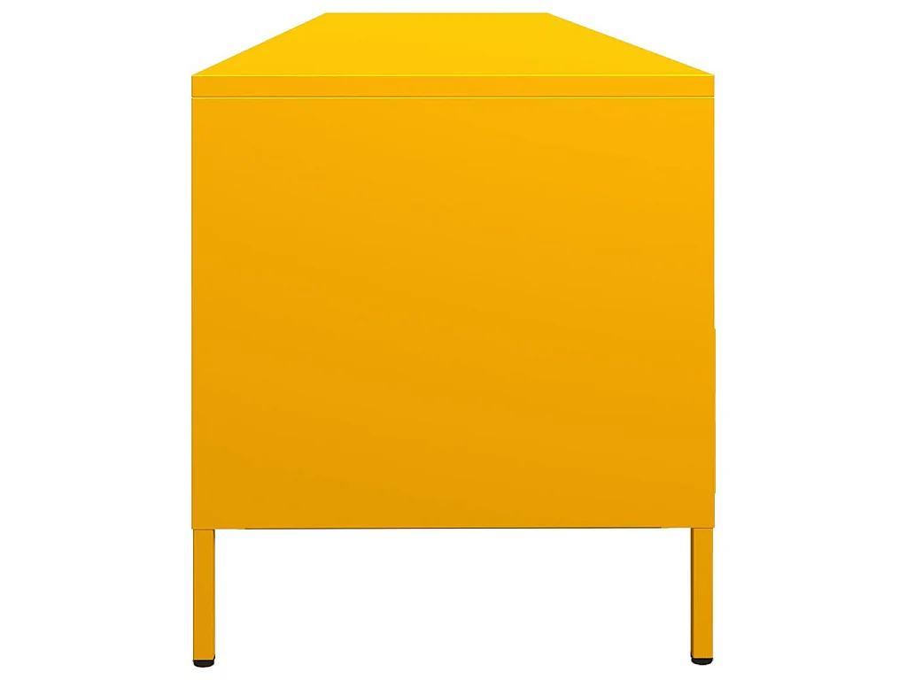 Mobile TV Giallo Senape 202x39x43,5cm Acciaio Laminato a Freddo