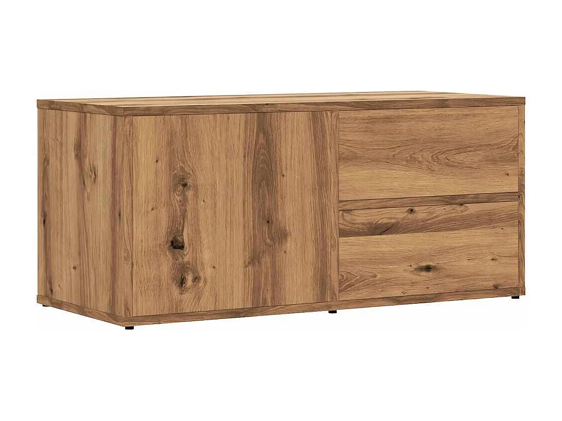 Mobile Porta TV Rovere Artigianale 80x34x35,5 cm Truciolato