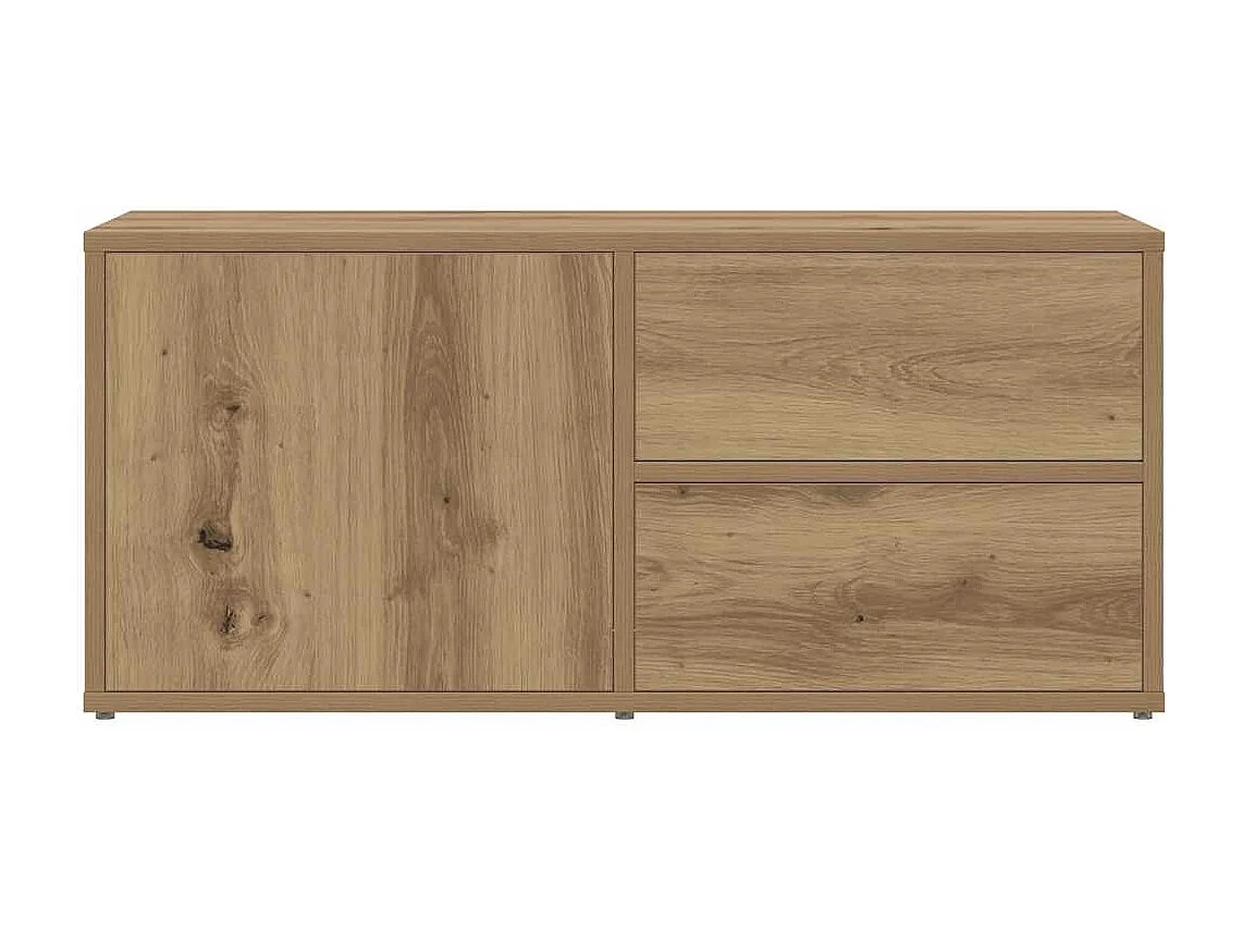 Mobile Porta TV Rovere Artigianale 80x34x35,5 cm Truciolato