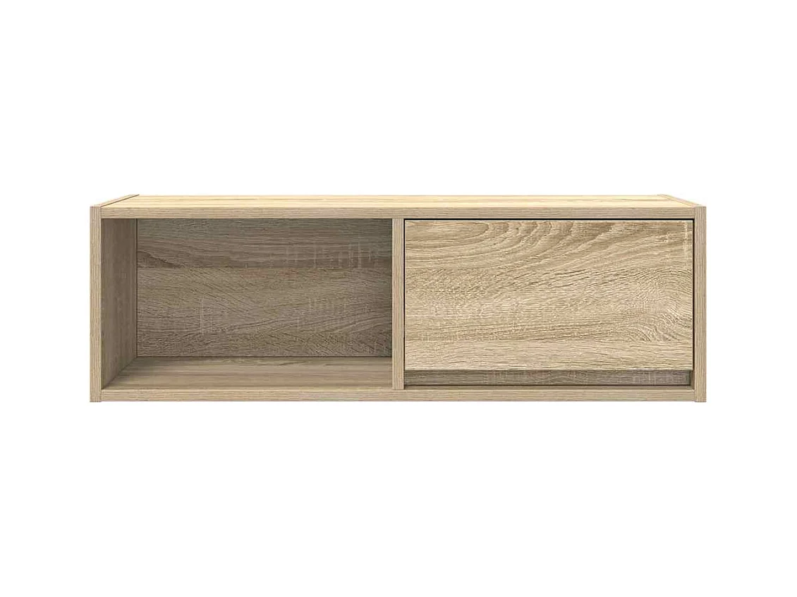 Tv-meubel 80x31x25,5 cm bewerkt hout sonoma eikenkleurig
