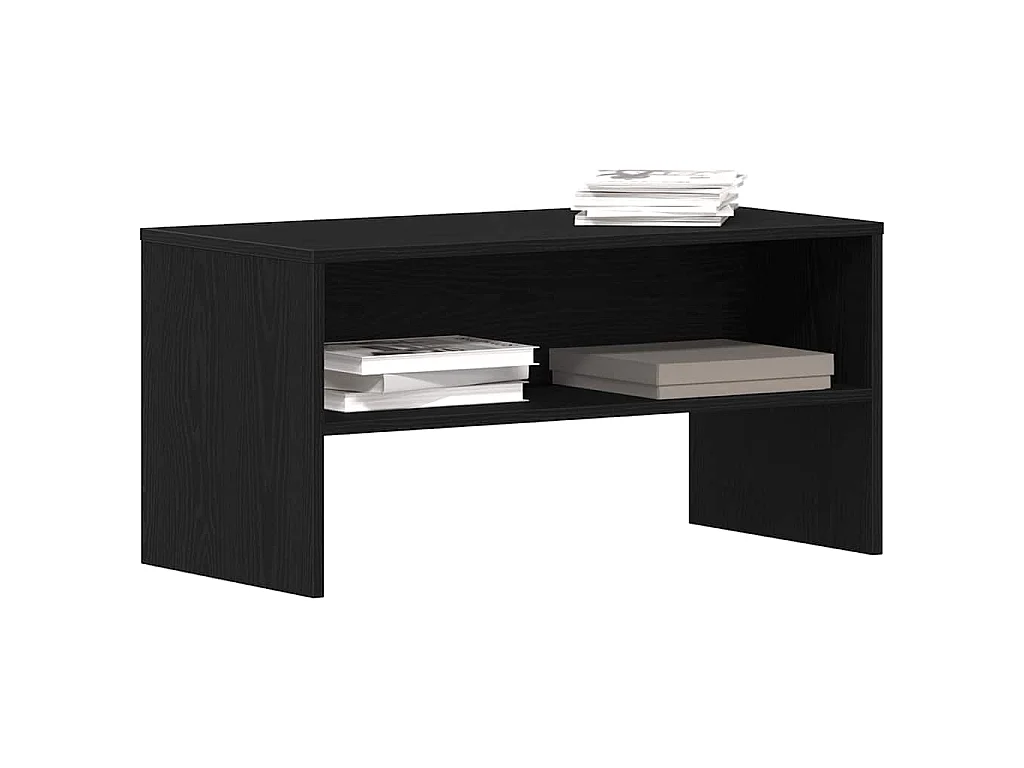 Meuble TV chêne noir 80x40x40 cm bois d'ingénierie
