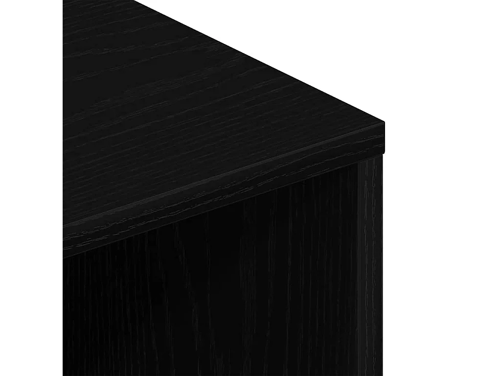 Meuble TV chêne noir 80x40x40 cm bois d'ingénierie