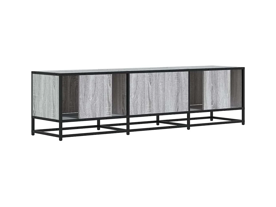 Meuble TV sonoma gris 150x35x41 cm bois d'ingénierie et métal