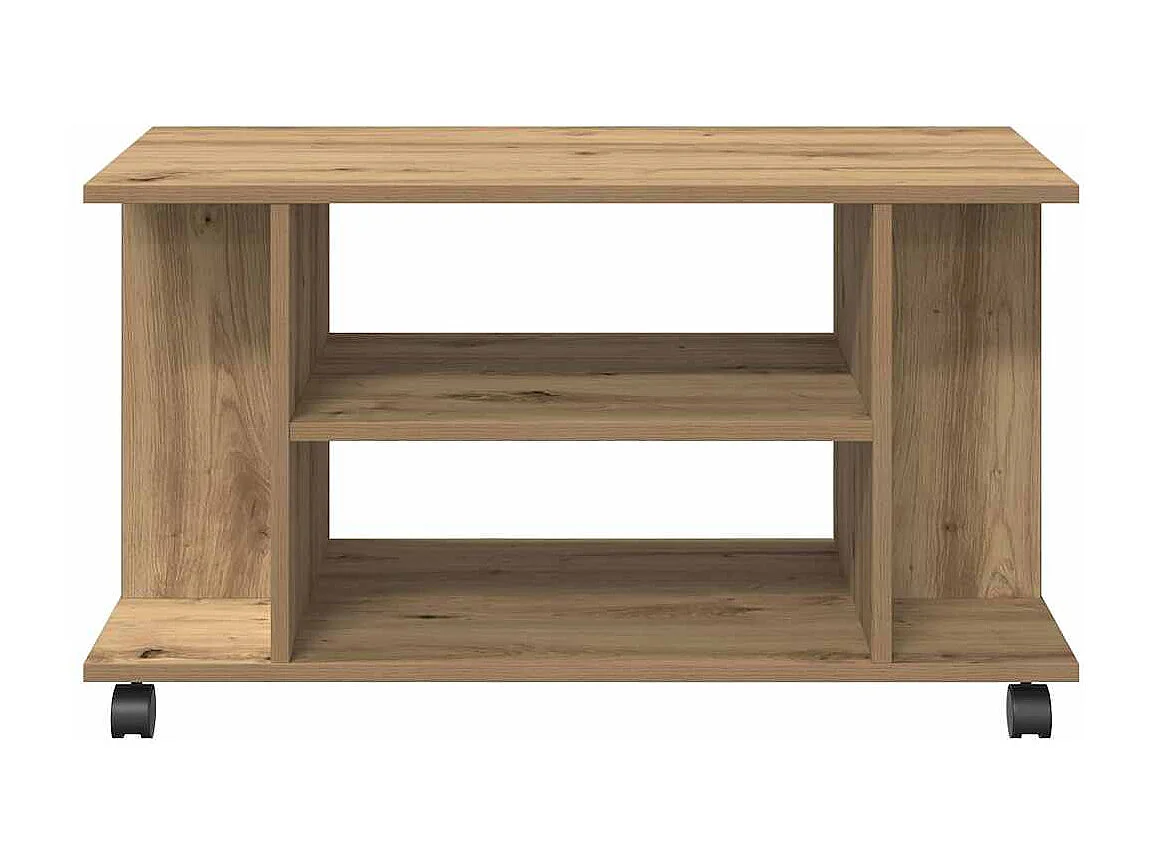TV-Regal mit Rollen Artisan-Eiche 80x40x45 cm Holzwerkstoff