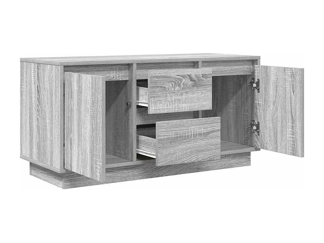 Meuble TV avec lumières LED sonoma gris 100x41x50 cm