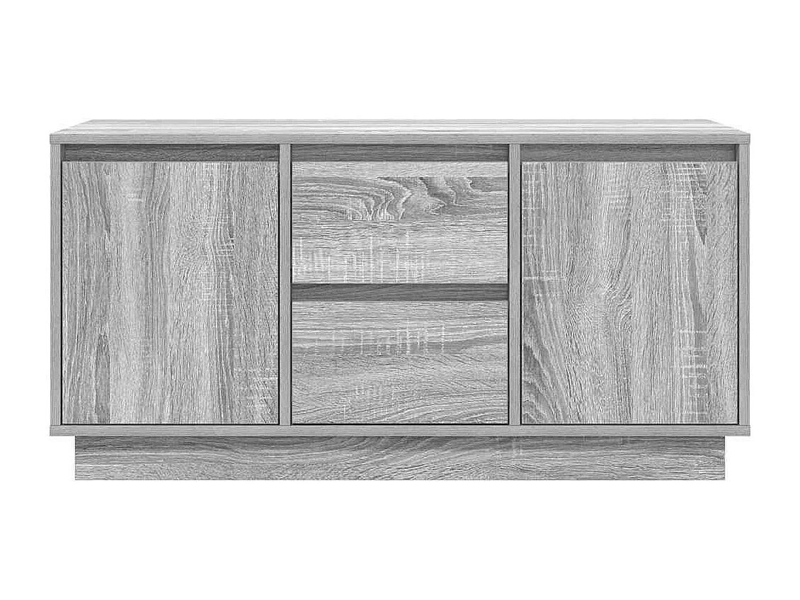 Meuble TV avec lumières LED sonoma gris 100x41x50 cm