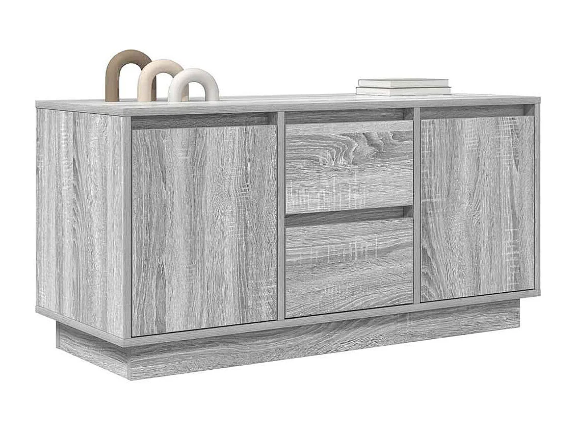 Meuble TV avec lumières LED sonoma gris 100x41x50 cm