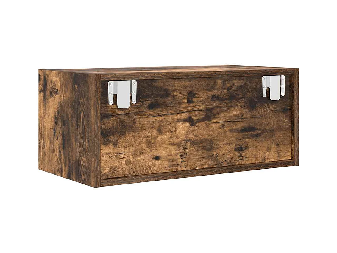 TV-meubel 60x31x25,5 cm bewerkt hout gerookt eikenkleurig