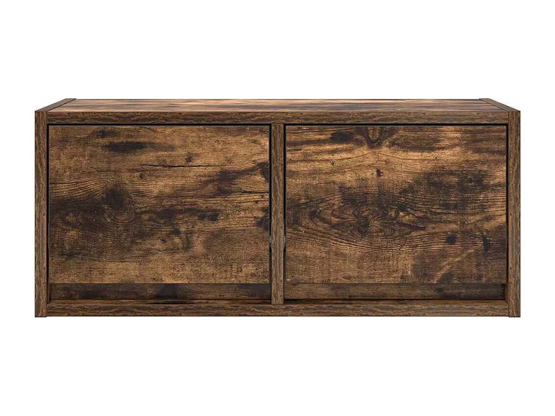 Meuble TV chêne fumé 60x31x25,5 cm bois d'ingénierie