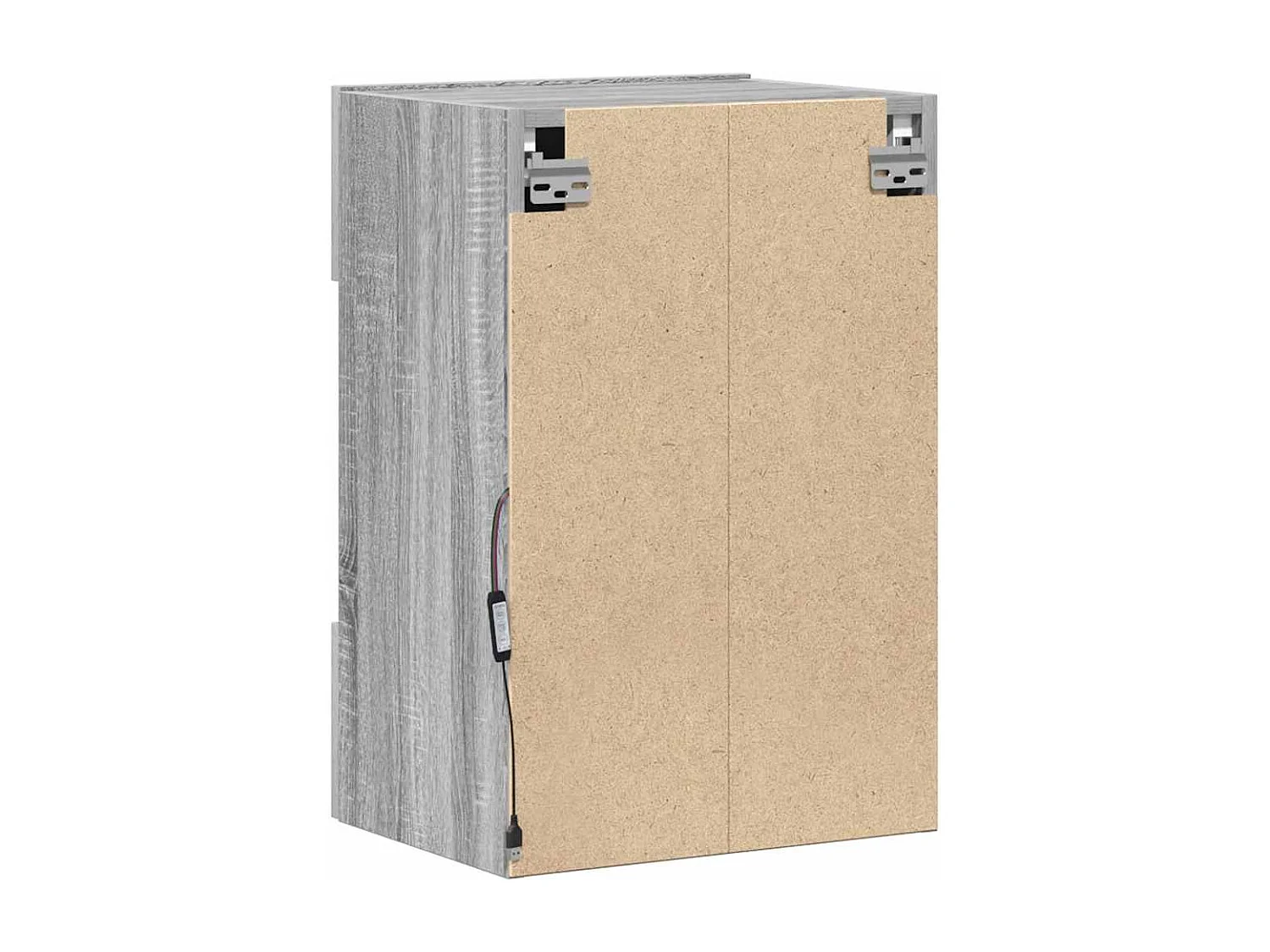 Meubles muraux avec lumières LED pour TV 2pcs sonoma gris 40x30x60,5cm