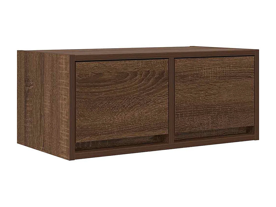 Meuble TV chêne marron 60x31x25,5 cm bois d'ingénierie