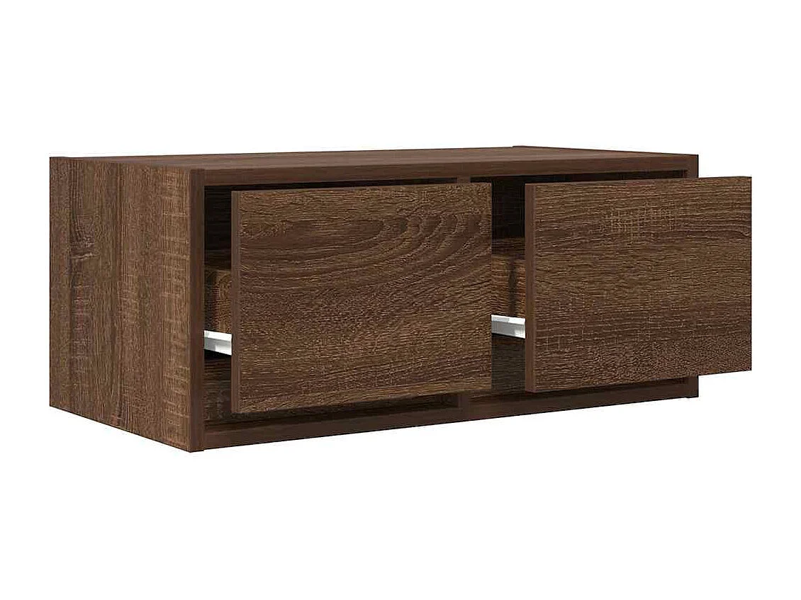 Meuble TV chêne marron 60x31x25,5 cm bois d'ingénierie