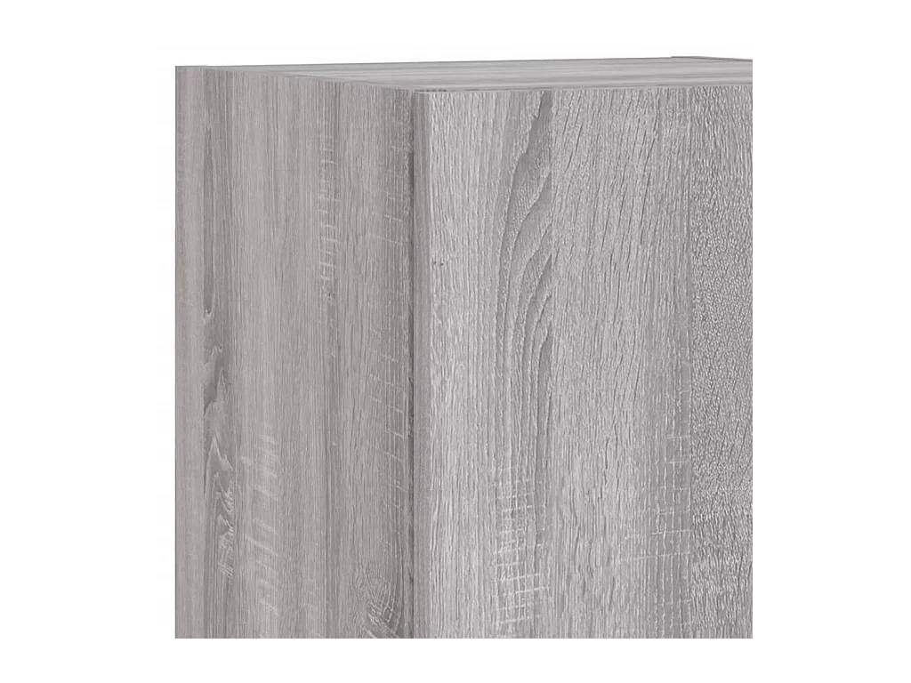 5-tlg. Wohnwand mit LED-Beleuchtung Grau Sonoma Holzwerkstoff