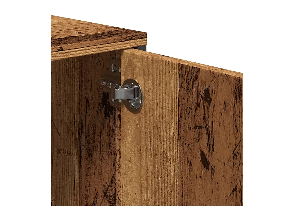 Meuble TV avec tiroir vieux bois 200x25x44 cm bois d'ingénierie