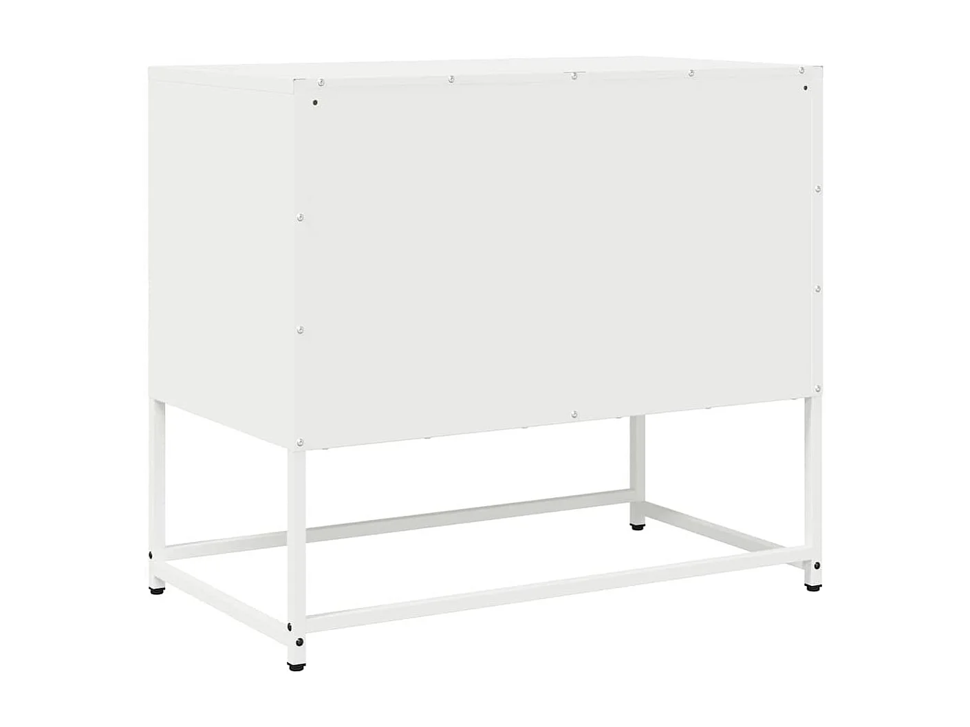 Mobile TV Bianco 68x39x60,5 cm in Acciaio Laminato a Freddo