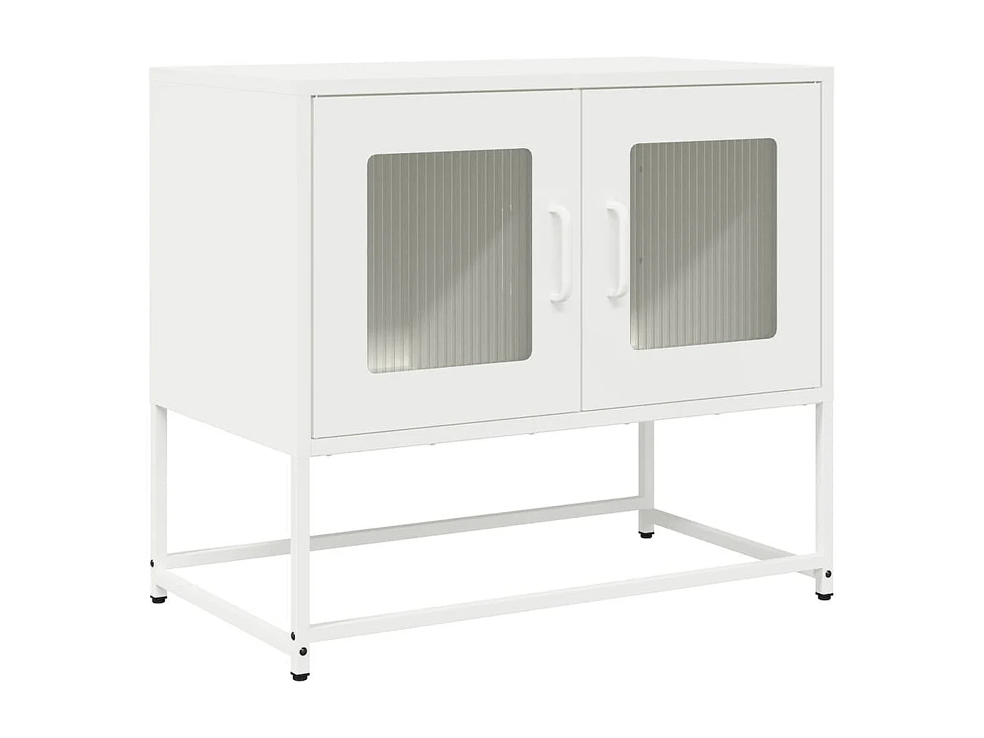 Meuble TV blanc 68x39x60,5 cm acier laminé à froid