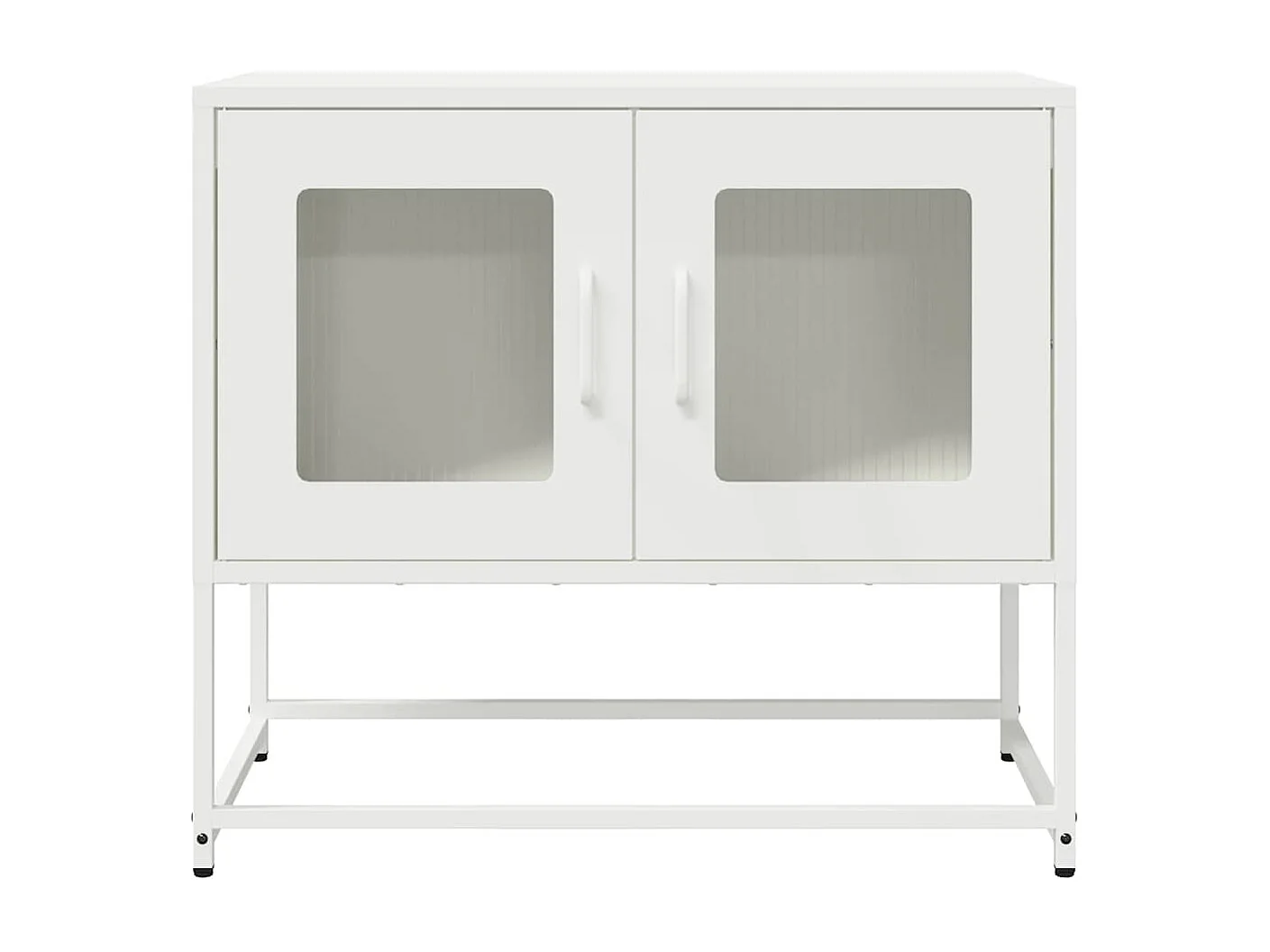 Meuble TV blanc 68x39x60,5 cm acier laminé à froid