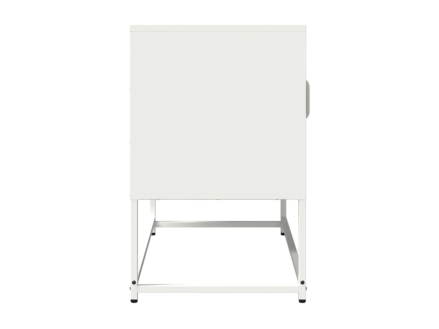 Meuble TV blanc 68x39x60,5 cm acier laminé à froid