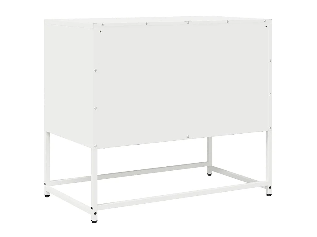 Meuble TV blanc 68x39x60,5 cm acier laminé à froid