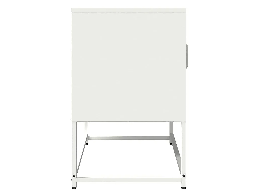 Meuble TV blanc 68x39x60,5 cm acier laminé à froid