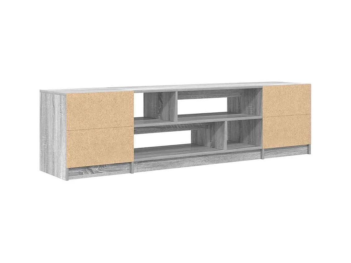 Meuble TV sonoma gris 188,5x41x50 cm bois d'ingénierie