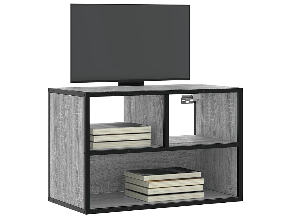 Meuble TV sonoma gris 60x31x39,5 cm bois d'ingénierie et métal