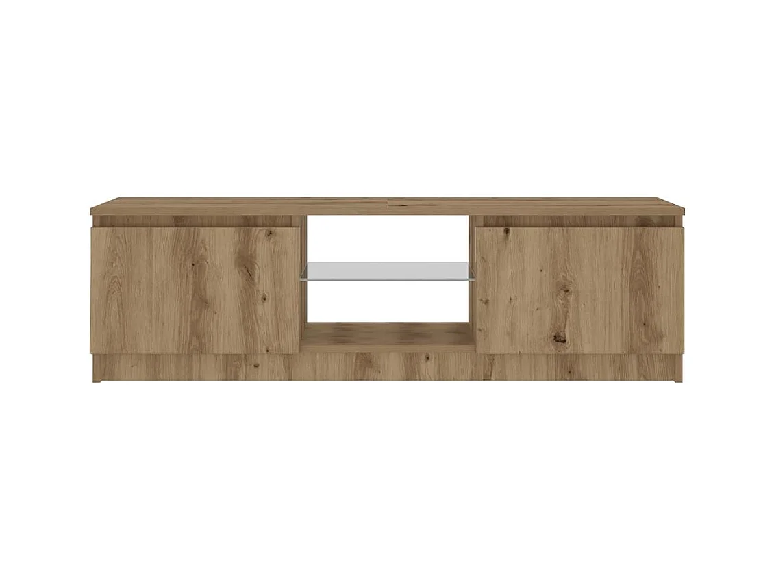 TV-Schrank mit LED-Leuchten Artisan-Eiche 120x30x36 cm